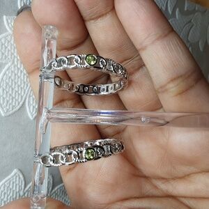 925 Genuine peridot earrings. PRICE IS FIRM.